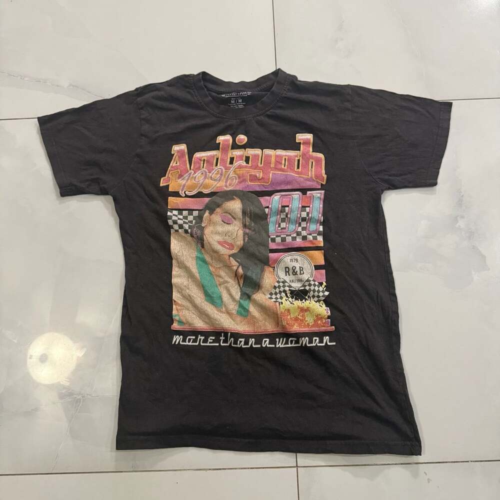 Aaliyah More Than A Woman  Black Graphic T-Shirt